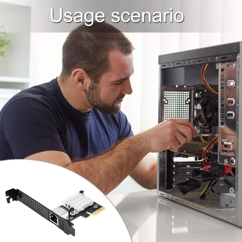 PCIe4.0 X1 10Gbps Ethernet Card Optimized For Gaming NAS Servers Using Advanced 8127 Controller Chip