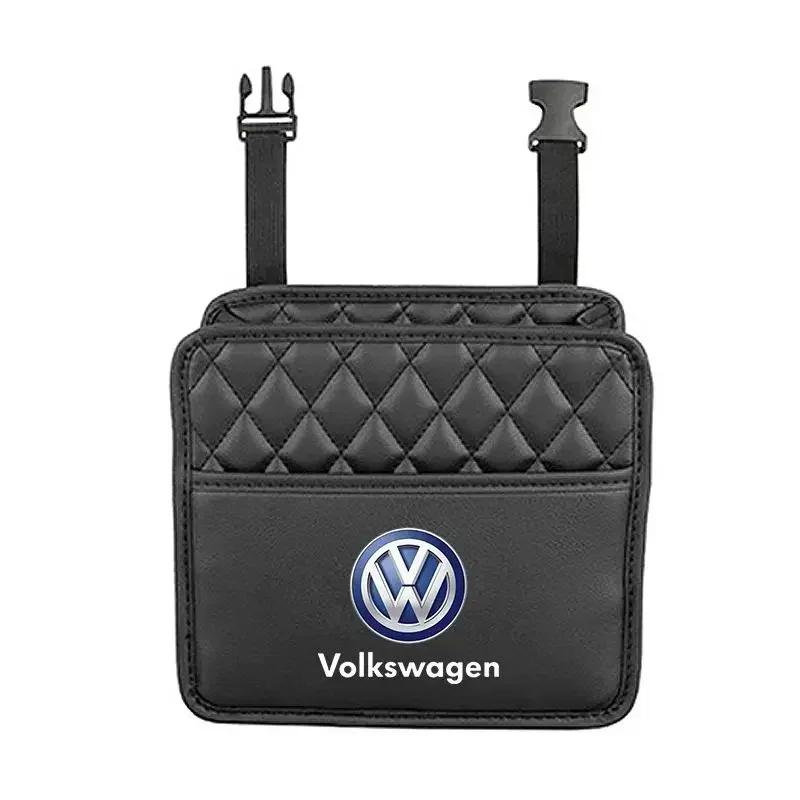 PET1 For VOLKSWAGEN VW GTI B5 2025 Hot For Volkswagen Seat Storage Bag PU Leather Box Storage Bag Phone Tissue Drink Purse For Volksw