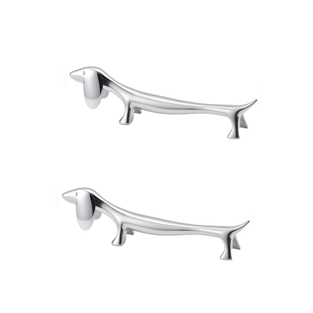 2PCS Dog Shape Dachshund Dog Chopstick Holder Zinc Zinc Zinc Alloy Cutlery Rest Dinner Table Supplies