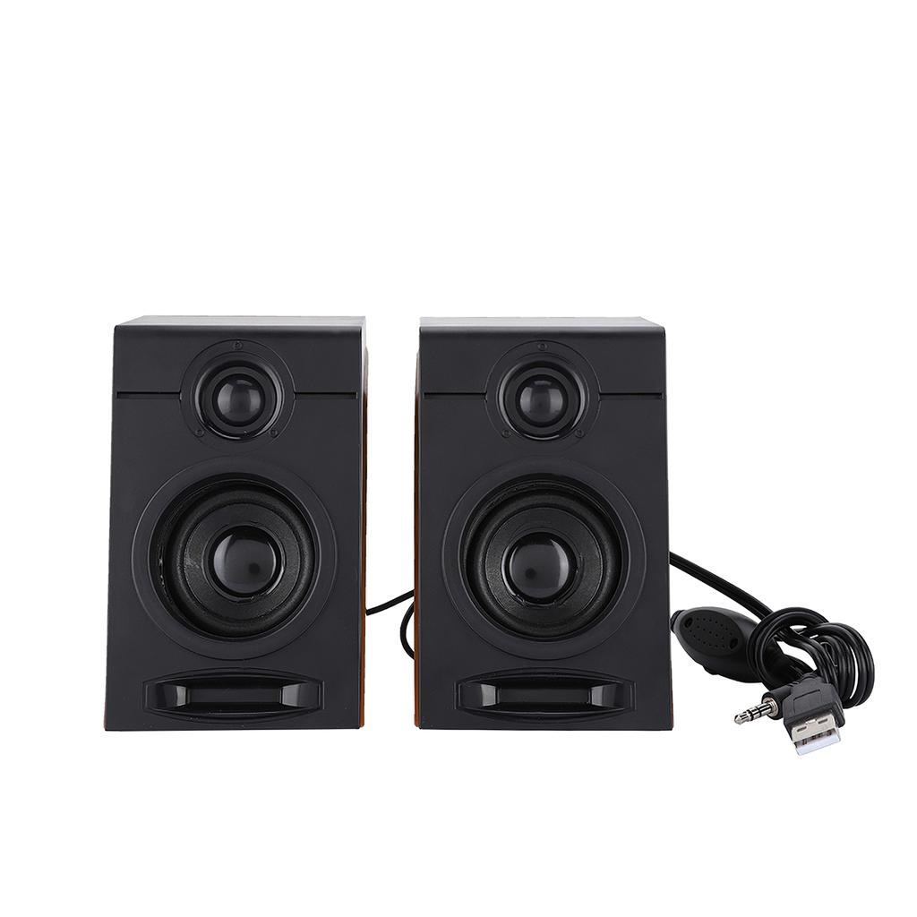 2 Pack Computer Bass Speaker USB Wired Multimedia Speakers PC Gaming Supply Sound Box for Household Studio Shop