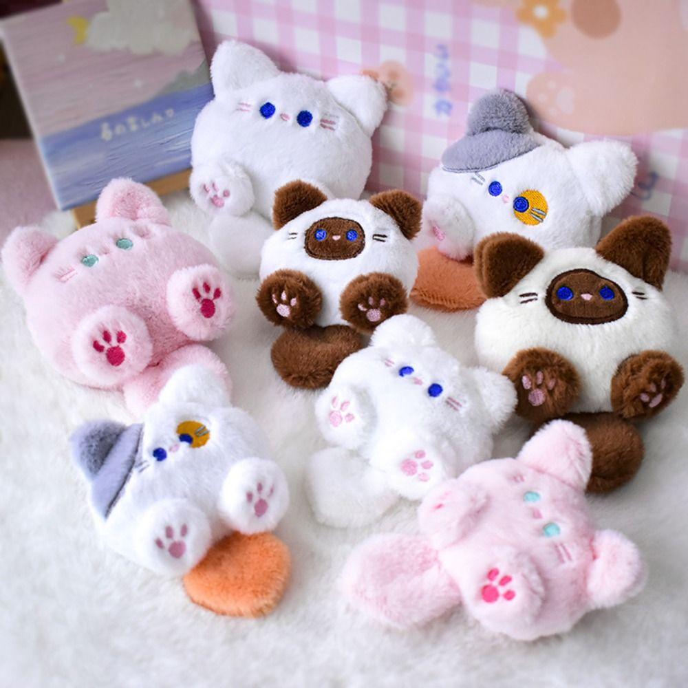 Plush Brooch Cute Cat Plush Doll Soft Animal Plush Key Chain Friends Birthday Gifts