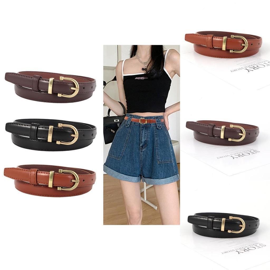 Leather Vintage Belt Women Versatile Decorative Waistband Casual Jeans Strap