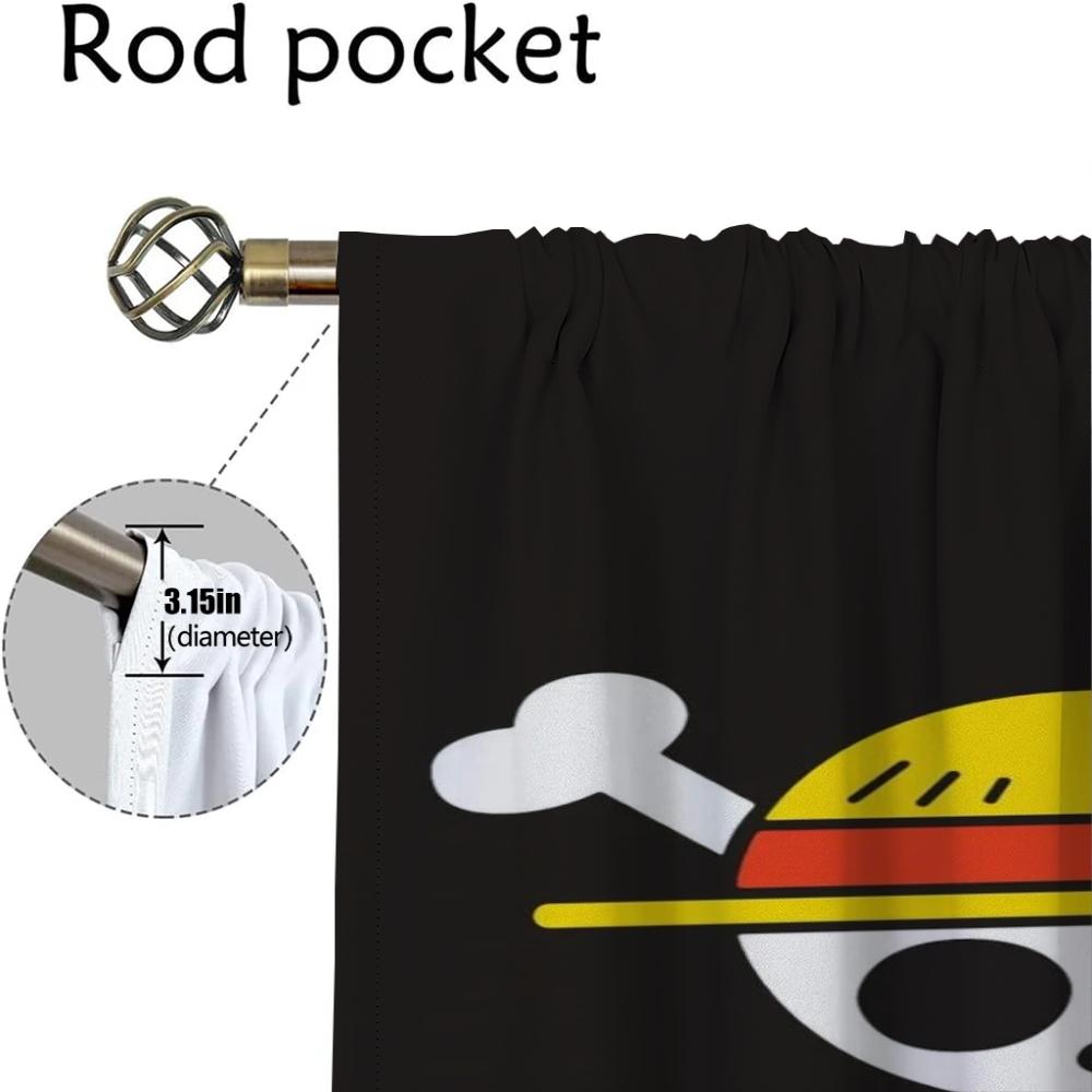 Плотные шторы для комнаты, 2 панели, O-One-pieceS, шторы для детской комнаты, украшения на Хэллоуин, перегородка, тюль для спальни, дома