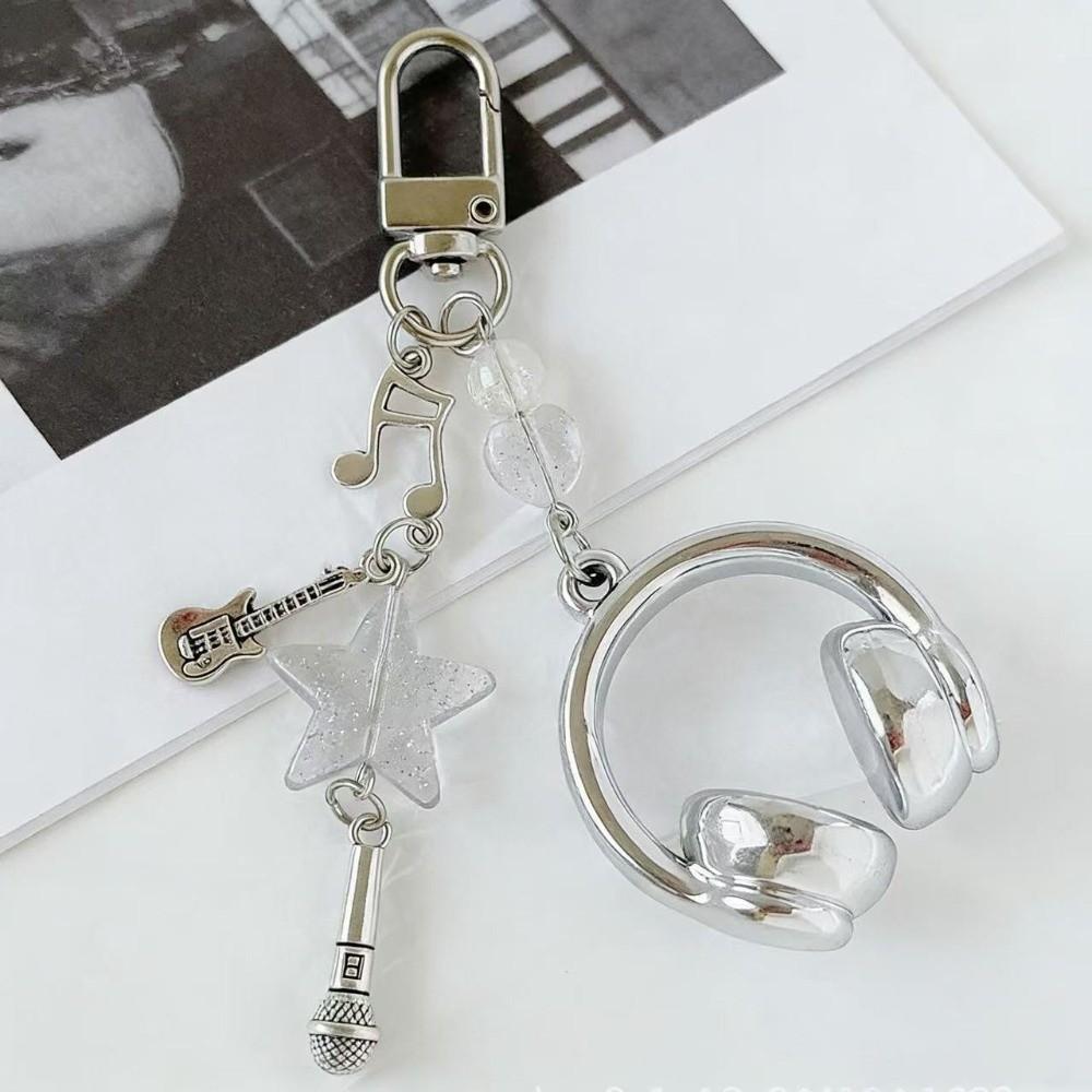Creative Cellphone Decoration Mini Headset Beaded Phone Chain Fashionable Keychain Daily Use