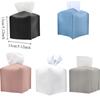 Waterproof PU Tissue Box Square Tissue Holder Minimalist Tissue Container  Office Use