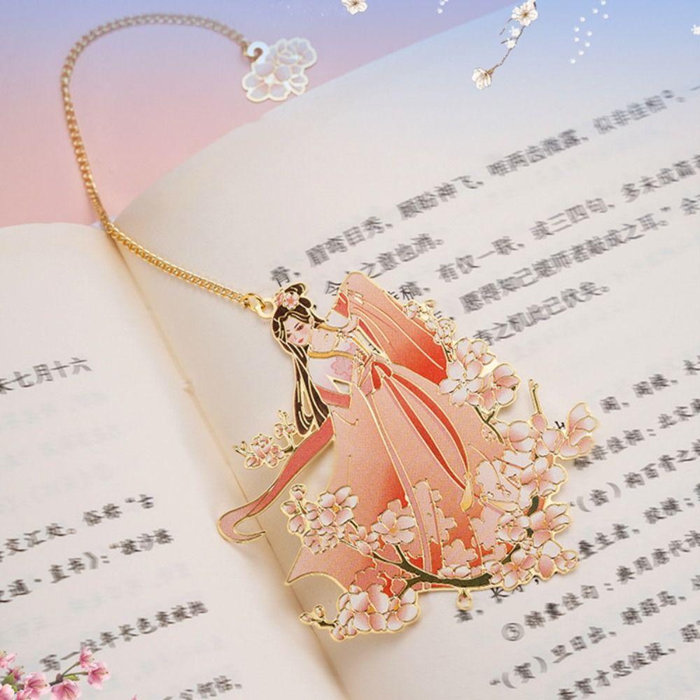 With Tassel Pendant Bookmarks Hollow Pagination Mark Retro Book Clip Book Lovers