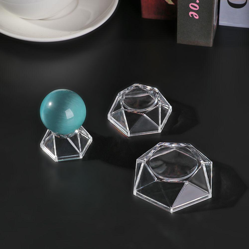 Fixed Seat Quartz Sphere Holder Acrylic Display Stand Crystal Ball Base Transparent Pedestal