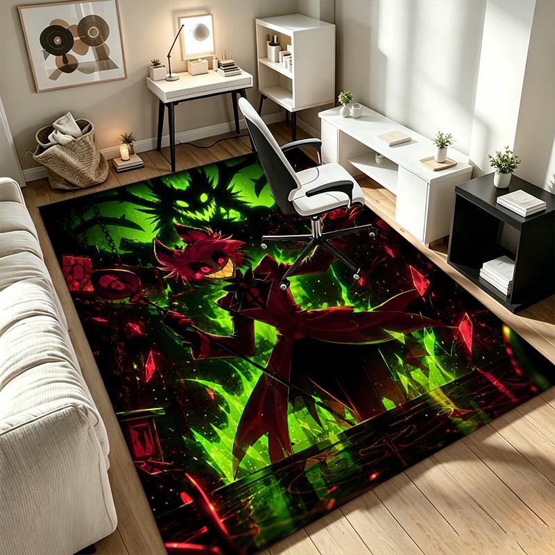 Hazbin hotel Ковер, подходящий для зон с офисным креслом, гостиных и компьютерных столов, идеально подходит для домашних офисов и является идеальным праздничным подарком