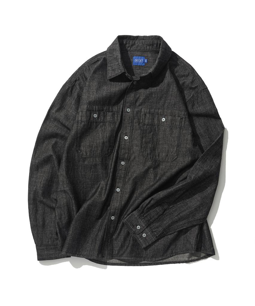 DECET Relax Work Denim Shirts Dcsh014Black