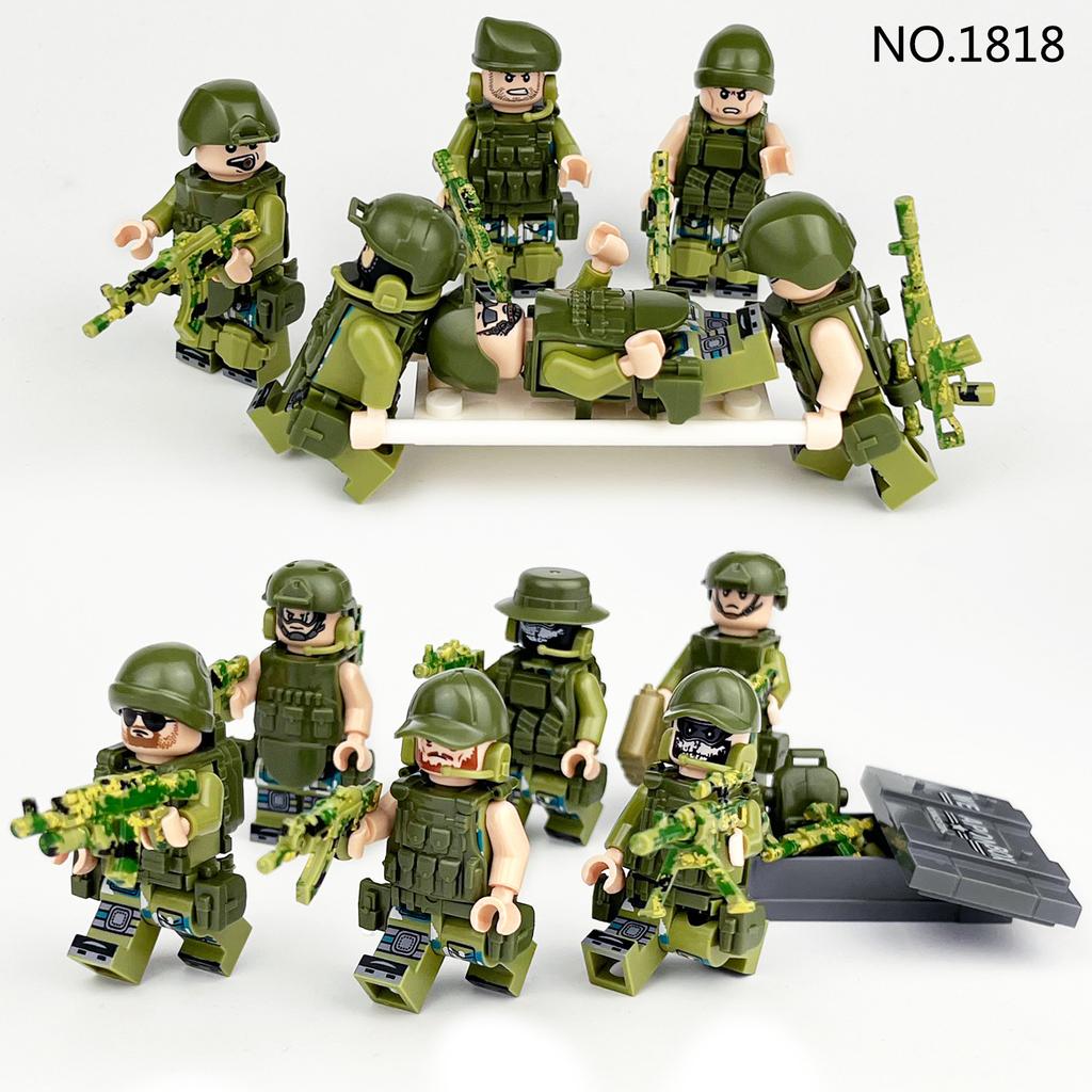 12 шт MOC Военная серия Spike Спецназ Игрушечные строительные блоки
