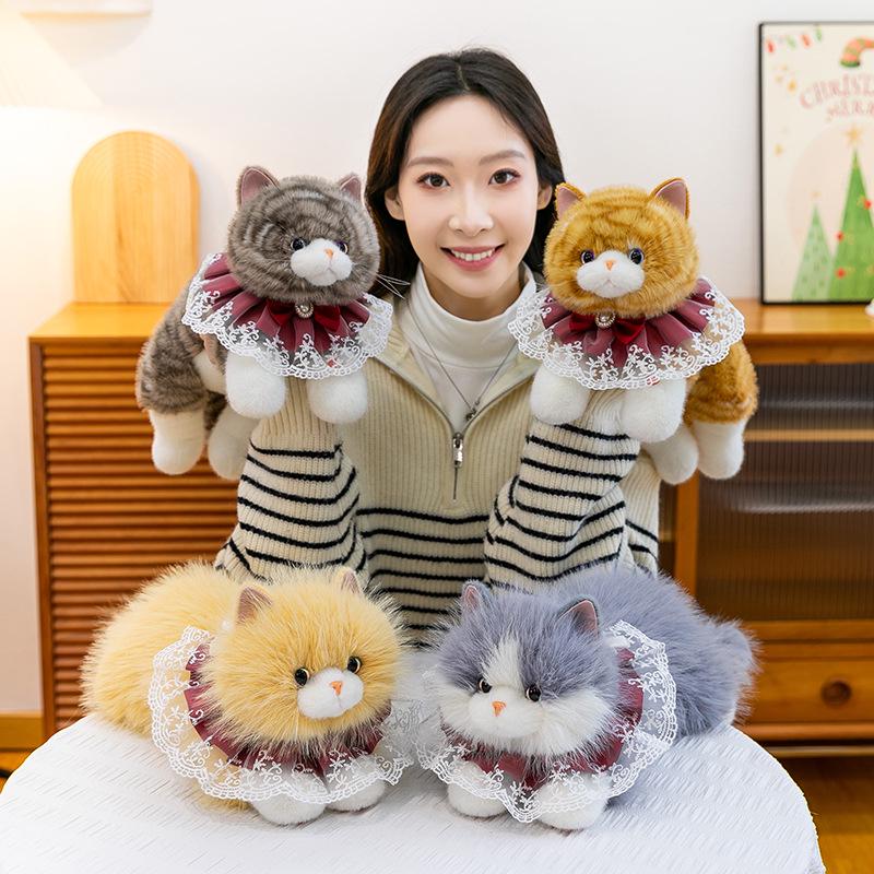 Мяукающая Плюшевая Кукла-Кошка - Милая Фигурка Котенка Игрушка для Девочек
