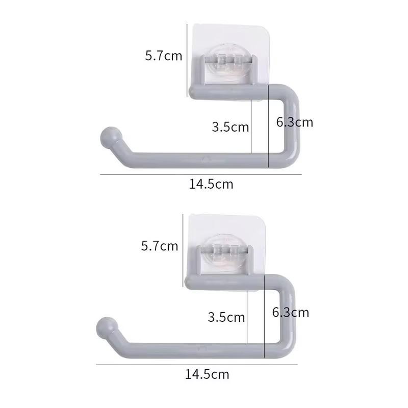 1/2/3/4pcs Hang Paper Towels: Punch Free Kitchen Paper Roll Holder Towel Hanger Rack Bar Cabinet Rag Hanging Organizer
