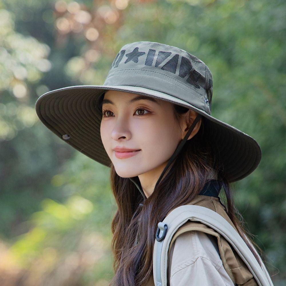 UV Protection Outdoor Hiking Hat Summer Sunscreen Cap Fashion Men Women Bucket Hat Travel