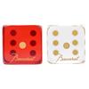 Baccarat Dice Set of 5 Jew Crystal Clear Red 2813755 [Item]
