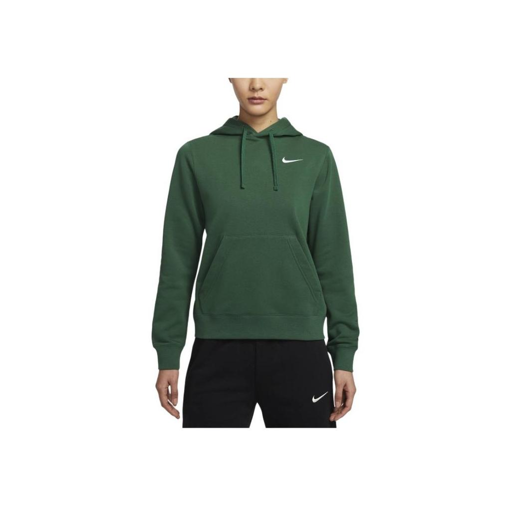 Nike Club Team Logo Hooded Comfortable Pullover Long Sleeve Sweatshirt Women Sweatshirt Canyon-Green IB8897-341