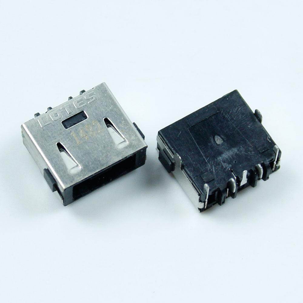 1-10Pc Laptop DC Power Jack Connector For Lenovo Motherboard Power Interface Display Charging Port Square Oral 180/90 Degree Pin