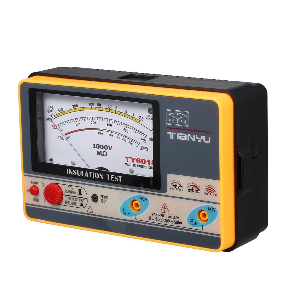 Insulation Resistance Meter Digital Ohmmeter Megger Handheld Insulation Tester Megameter 02000M Ohm