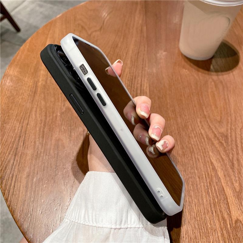 Чехлы для Iphone 13, прозрачная металлическая рамка для линз, противоударный чехол для телефона Iphone 12 13 Pro Max, модный цветной бампер, задняя крышка