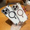 Magsafe Magnetic Lens Bracket Four Corner Anti Fall Acrylic Phone Case For iPhone 16 Pro Max 14 11 12 13 15 Pro Max Bumper Cover