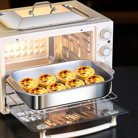 Stainless Steel Roasting Pan with Lid And Handle Heavy Duty