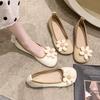 Sweet Flower Single Shoes Female Summer 2025 New with Skirt Fairy Wind Doudou Shoes Soft Sole One Pedal Ladyshoes