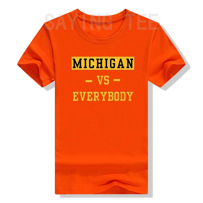 Michigan Vs Eeverything Tee Men Women Everybody T-Shirt Humor Funny Letters Printed Saying Tee Graphic Outfits Sports Clothes