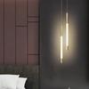 Minimalist Long Strip LED Pendent Chandelier Light Bedroom Living Room Dining Table Corridor Home Decor Hanging Furniture Lights