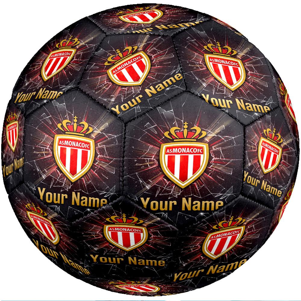 Monaco FC Fashion Size 5 Football Wearproof Non‑Slip Soccer Ball For Sports Training Entertainment Use
