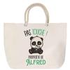 Sac de plage - PLANETEE - Pas Touche Panda - Grand format - Anse corde - Coton multicolore