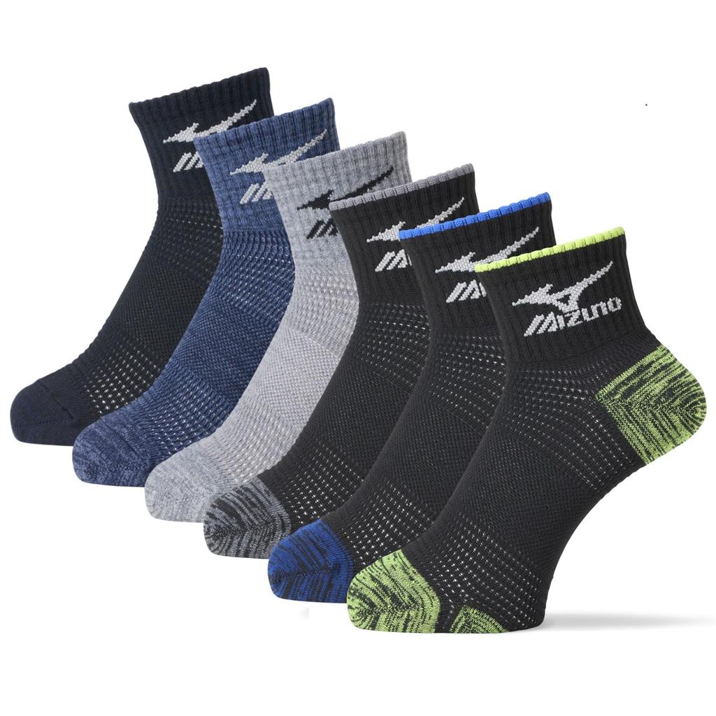 Mizuno WORK Safety Cool Supportive Sports Assorted Sizes Cm Men's Socks, 3-Pair/6-Pair Set, Fit, Durable, Quick-Drying, Design, Socks, 681456, C,