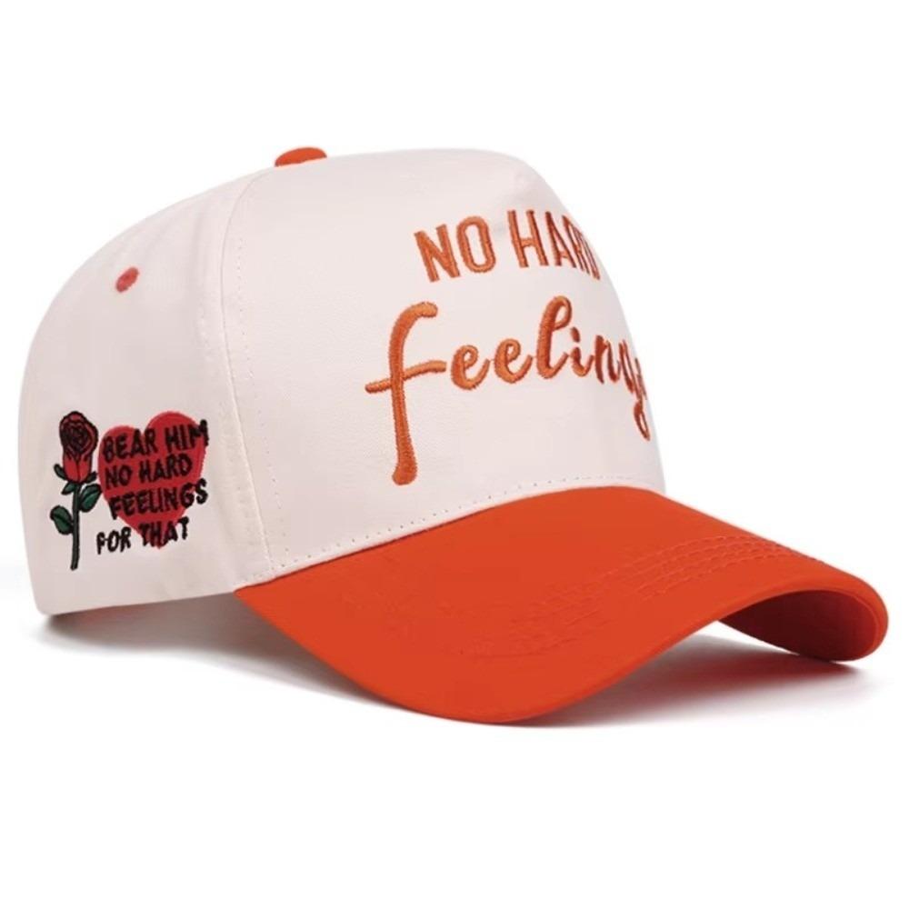 Rose Embroidery Duckbill Hats NO HARD Letter Casual Caps Fashion Baseball Caps Outdoor