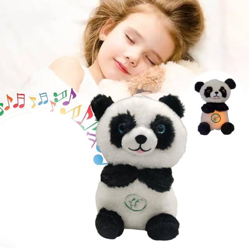 Doll Panda Breathing Luminous Plush Toy Rhythmic Lullaby Music Relief Anxiety