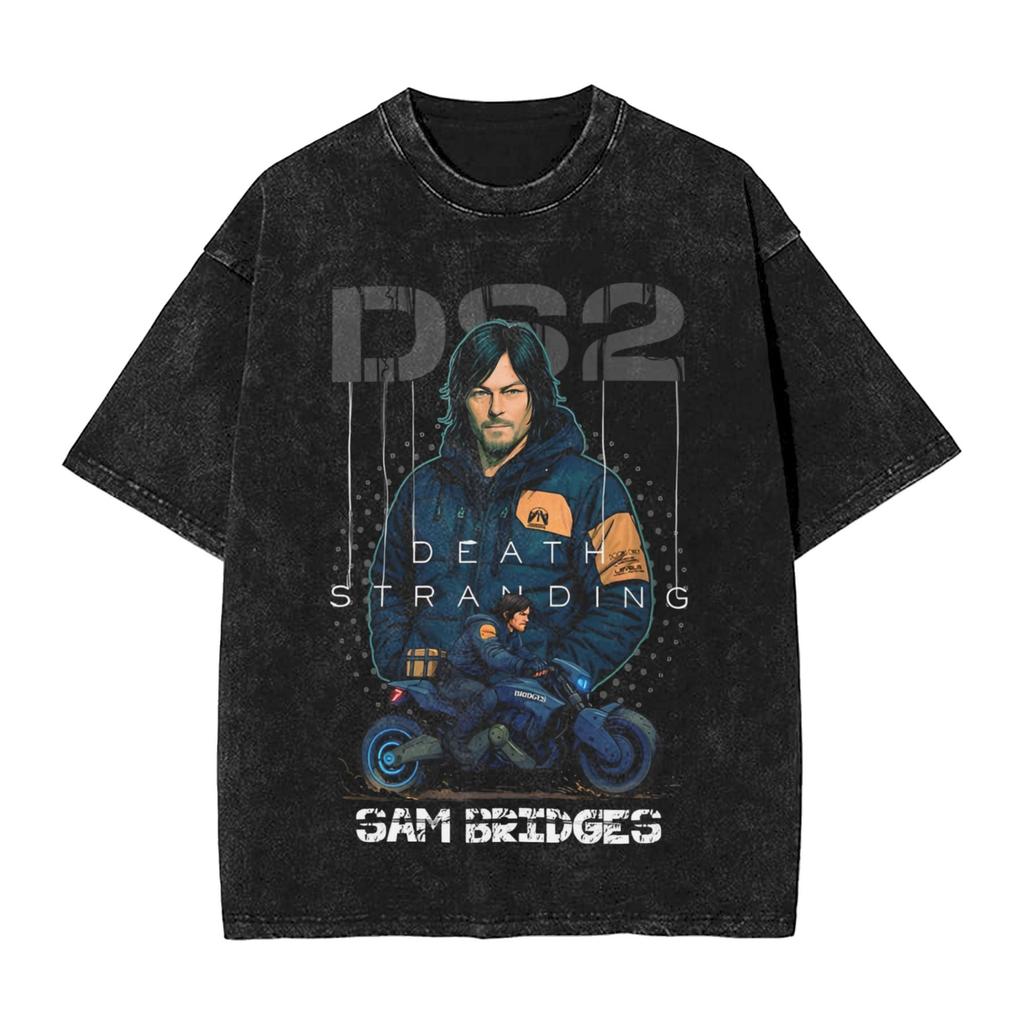 Death Stranding Keeping On Принтованная Футболка Харадзюку Хип-Хоп Стирка Футболки Мужская Женская Одежда Хлопок Короткий Рукав Футболки Топы