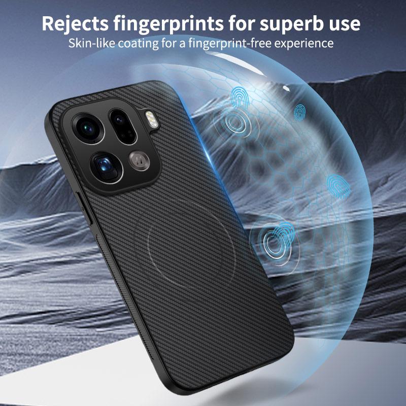 Чехол для OPPO Find X9 Pro, мягкий силикон, углеродное волокно, магнитная защитная задняя крышка, чехол-бампер для телефона OPPO Find X9 X9Pro