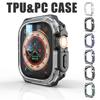 Чехол TPU PC без пленки для Apple Watch Ultra/Ultra 2 Series 9 8 7 6 5 4 SE 49 мм 44 мм 40 мм 45 мм 41 мм Прозрачный защитный бампер Аксессуары
