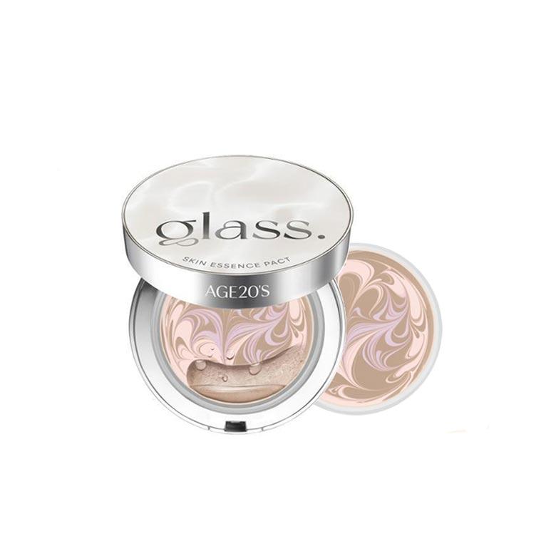 AGE20'S Glass Skin Essence Pact Glow 12.5g+ сменный набор, Увлажнение, Корейская косметика, Kbeauty, образец