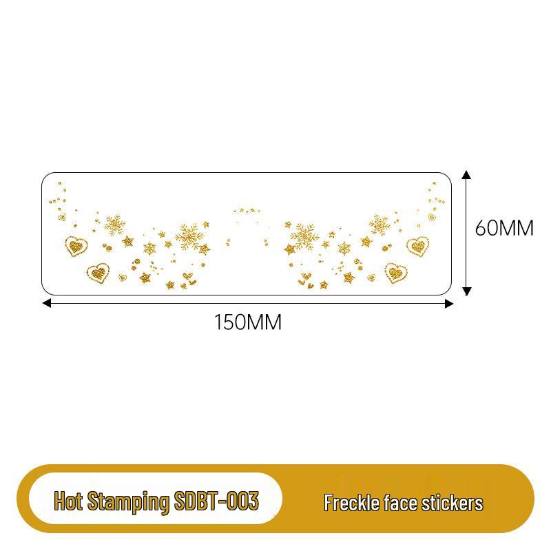 Gold & Silver Glitter Waterproof Christmas Freckle Tattoo Stickers for Party Makeup