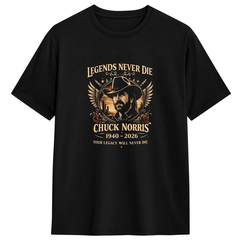 Unisex Women TShirt Chuck Norris T Shirts Harajuku  Beach Tee Shirt Y2K Basic Cotton Tops Plus Size