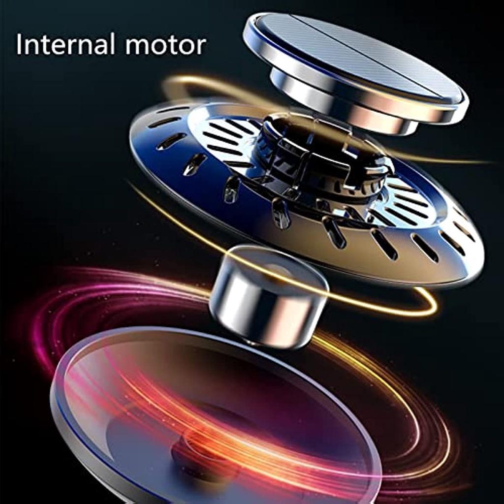 Освежитель воздуха для автомобиля Ароматерапия для автомобиля Вращающийся масляный диффузор на солнечной энергии Украшение автомобиля Домашний офис Автомобиль на один день 1 шт. Буковые хлопья + 2 бутылки одеколона Es