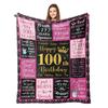 80th Birthday Gift Blanket Print Soft and Comfortable Flannel Blanket for Sofa Bed Living Room
