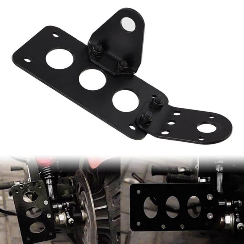 Боковой регулируемый кронштейн номерного знака для мотоцикла, slotted aluminum plate bracket для чистой кастомной компоновки задней части
