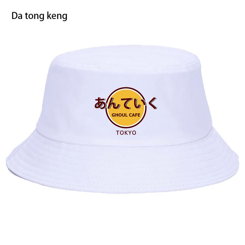 Токийский Гуль Япония Аниме Забавная Кепка-ведро Повседневная Забавная Шляпа от Солнца Harajuku Хлопковая Панама Унисекс Открытый Солнцезащитный Крем Рыбацкая Шляпа