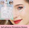 Наклейки на лицо и глаза для женщин, самоклеящиеся стразы, макияж, татуировки, наклейки для ногтей для украшения вечеринки на Хэллоуин