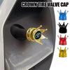 BBF1 4PCS Crown Style Tire Valve Stem Caps, Air Caps Cover, Aluminum Alloy Dustproof And Waterproof Valve Caps Cover For All Toyota