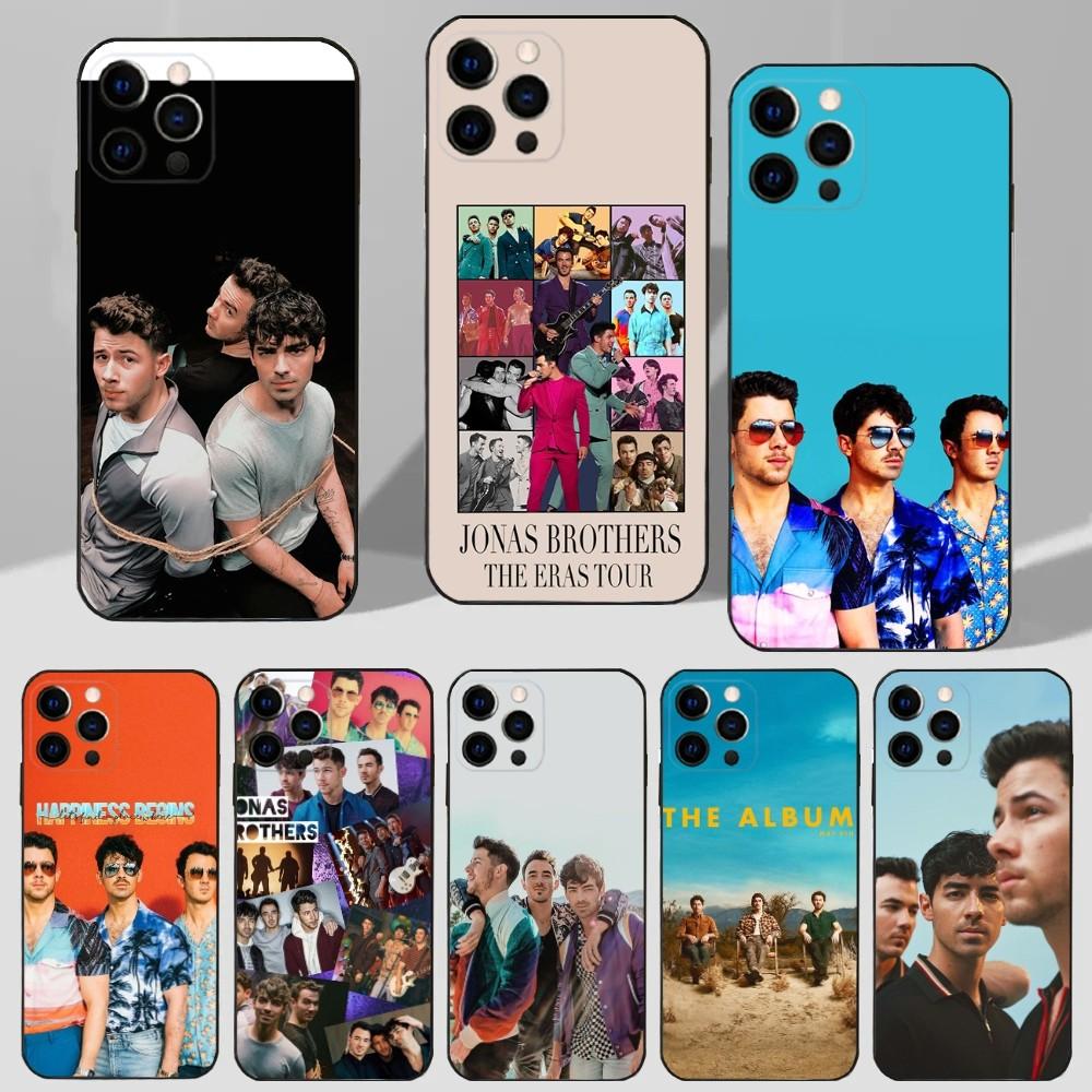 Чехол для телефона J-Jonas B-Brothers для iPhone 16,15,14,13,12,11 Plus,Pro Max,XS,X,XR,SE,Mini,8,7 Мягкий силиконовый черный чехол