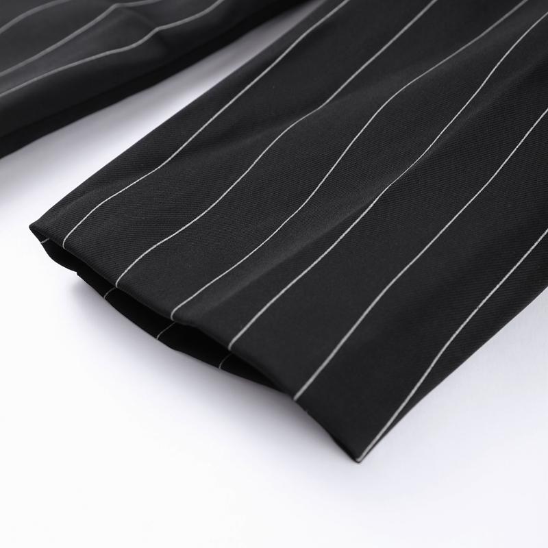 Модный полосатый пиджак с лацканами для женщин, элегантный свободный пиджак с поясом, женская весенняя универсальная шикарная уличная одежда