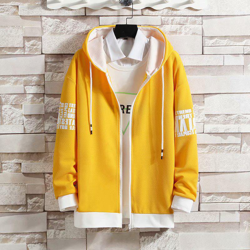Trendy Korean Style Loose Hooded Cardigan: Spring/Autumn Long-Sleeve Casual Jacket for Students & Couples