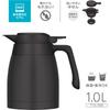 Thermos Stainless Steel Dark Insulated Tabletop Keeps Food Hot or DGY Pot, 1.0L, Gray, Pot, Cold, TTG-1000