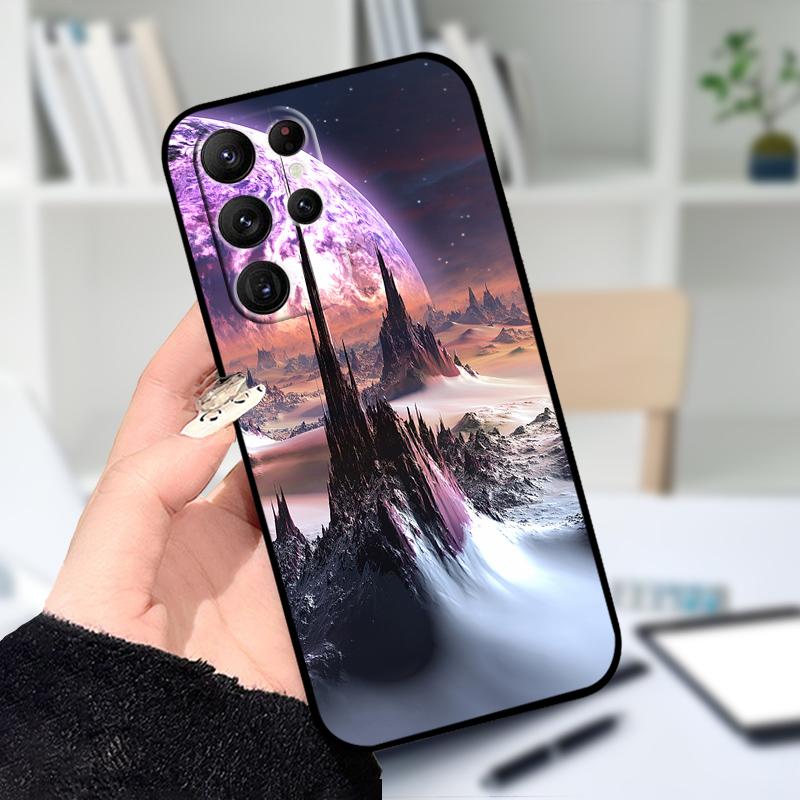 Для Samsung S25 S22 Ultra 5G Чехол S25 Edge Красивый Цветочный Принт Чехлы Для Телефона Для Galaxy S23 S24 FE Силиконовые Мягкие TPU Оболочки