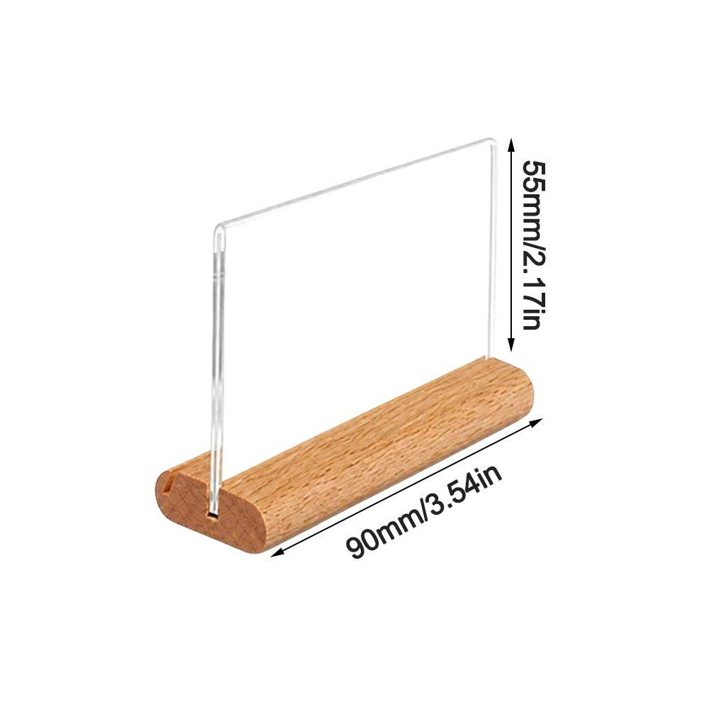 Vertical Standing Price Display Stand Solid Wood Base Poster Stand Display Tabletop Display